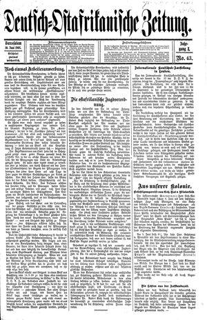 Deutsch-Ostafrikanische Zeitung on Jun 10, 1908