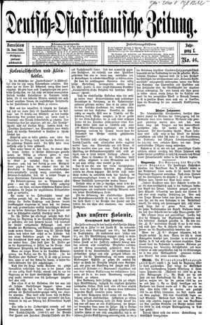 Deutsch-Ostafrikanische Zeitung vom 20.06.1908