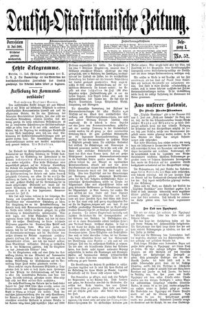 Deutsch-Ostafrikanische Zeitung vom 11.07.1908