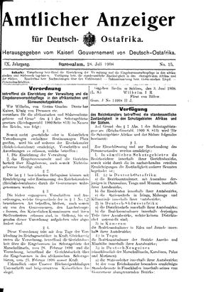 Deutsch-Ostafrikanische Zeitung vom 18.07.1908