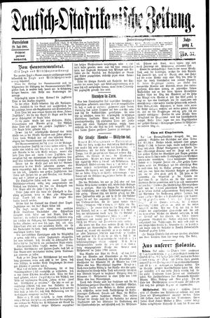 Deutsch-Ostafrikanische Zeitung vom 29.07.1908
