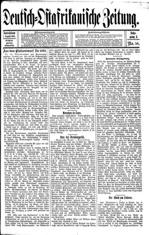 Deutsch-Ostafrikanische Zeitung vom 01.08.1908