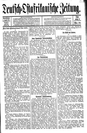 Deutsch-Ostafrikanische Zeitung vom 05.08.1908
