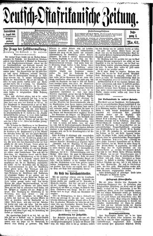 Deutsch-Ostafrikanische Zeitung vom 15.08.1908