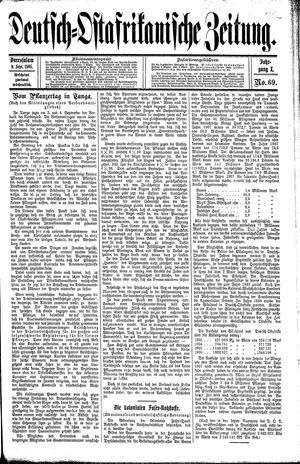 Deutsch-Ostafrikanische Zeitung on Sep 9, 1908