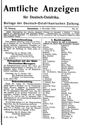 Deutsch-Ostafrikanische Zeitung vom 04.11.1908