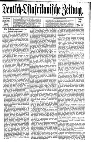 Deutsch-Ostafrikanische Zeitung vom 25.11.1908