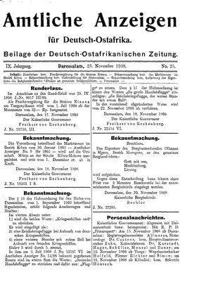 Deutsch-Ostafrikanische Zeitung vom 25.11.1908