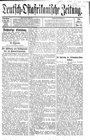 Deutsch-Ostafrikanische Zeitung vom 28.11.1908