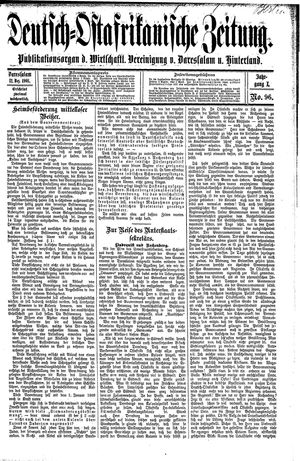 Deutsch-Ostafrikanische Zeitung vom 12.12.1908
