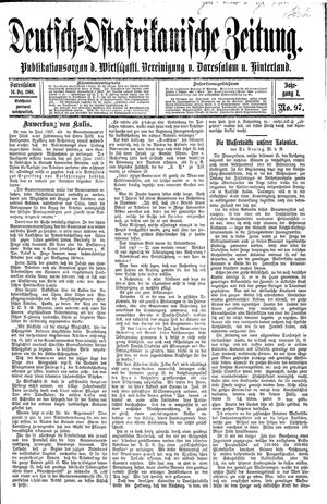 Deutsch-Ostafrikanische Zeitung on Dec 16, 1908