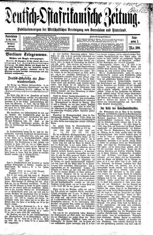 Deutsch-Ostafrikanische Zeitung vom 31.12.1908