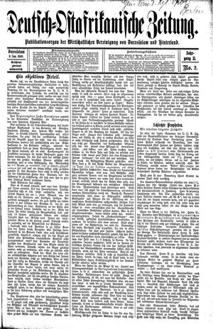 Deutsch-Ostafrikanische Zeitung vom 09.01.1909