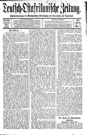 Deutsch-Ostafrikanische Zeitung vom 13.01.1909
