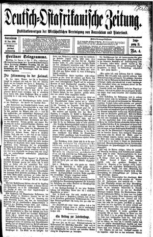 Deutsch-Ostafrikanische Zeitung vom 16.01.1909