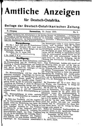 Deutsch-Ostafrikanische Zeitung on Jan 25, 1909