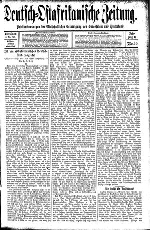 Deutsch-Ostafrikanische Zeitung on Feb 6, 1909