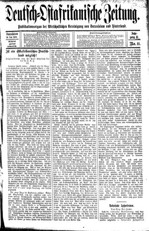 Deutsch-Ostafrikanische Zeitung vom 10.02.1909
