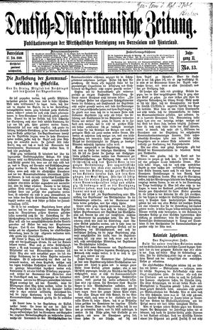 Deutsch-Ostafrikanische Zeitung vom 17.02.1909