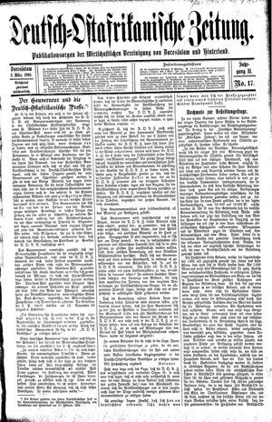 Deutsch-Ostafrikanische Zeitung vom 03.03.1909