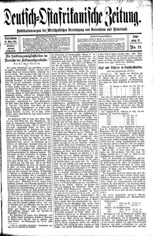 Deutsch-Ostafrikanische Zeitung vom 20.03.1909