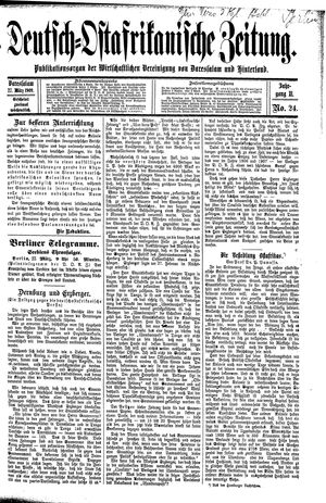 Deutsch-Ostafrikanische Zeitung vom 27.03.1909