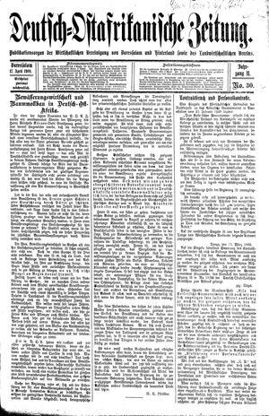 Deutsch-Ostafrikanische Zeitung vom 17.04.1909