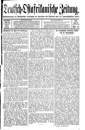 Deutsch-Ostafrikanische Zeitung on May 1, 1909