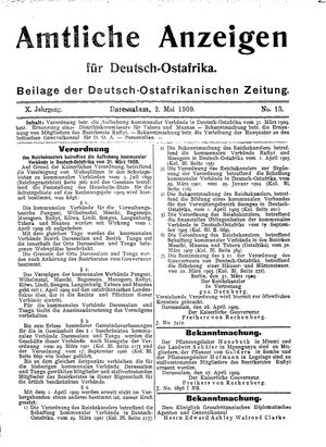 Deutsch-Ostafrikanische Zeitung vom 02.05.1909