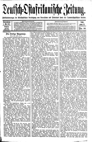 Deutsch-Ostafrikanische Zeitung vom 08.05.1909