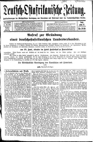 Deutsch-Ostafrikanische Zeitung vom 21.05.1909