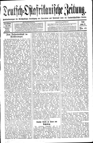 Deutsch-Ostafrikanische Zeitung vom 02.06.1909