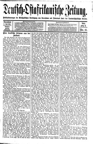 Deutsch-Ostafrikanische Zeitung vom 09.06.1909