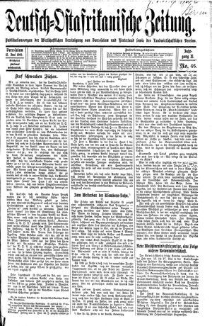 Deutsch-Ostafrikanische Zeitung vom 12.06.1909