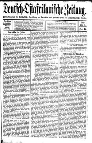 Deutsch-Ostafrikanische Zeitung vom 16.06.1909