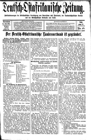 Deutsch-Ostafrikanische Zeitung vom 19.06.1909