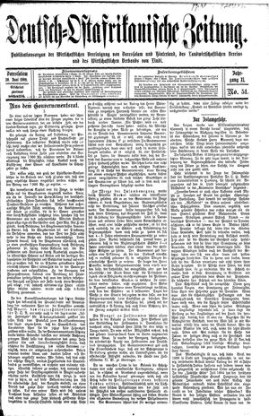 Deutsch-Ostafrikanische Zeitung vom 30.06.1909