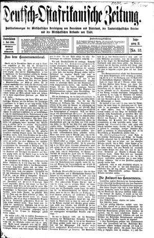 Deutsch-Ostafrikanische Zeitung vom 03.07.1909