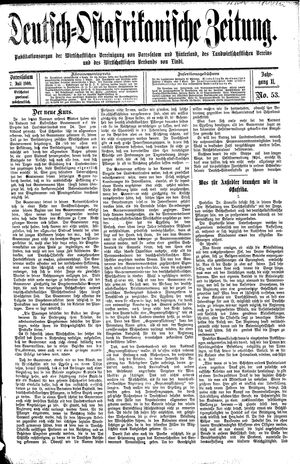 Deutsch-Ostafrikanische Zeitung vom 07.07.1909