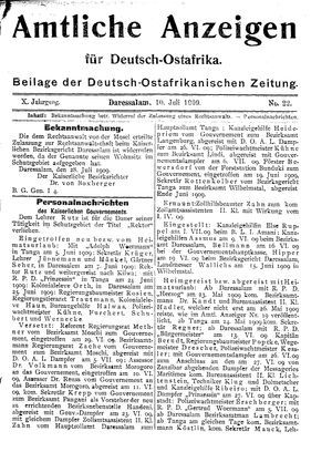 Deutsch-Ostafrikanische Zeitung vom 10.07.1909