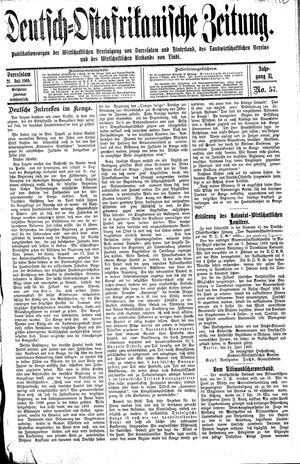 Deutsch-Ostafrikanische Zeitung vom 21.07.1909