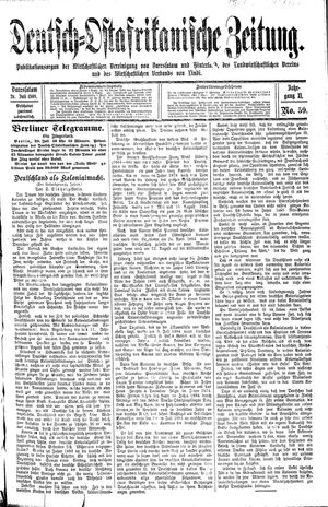 Deutsch-Ostafrikanische Zeitung vom 28.07.1909