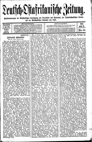 Deutsch-Ostafrikanische Zeitung vom 31.07.1909
