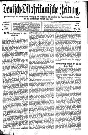 Deutsch-Ostafrikanische Zeitung on Aug 14, 1909