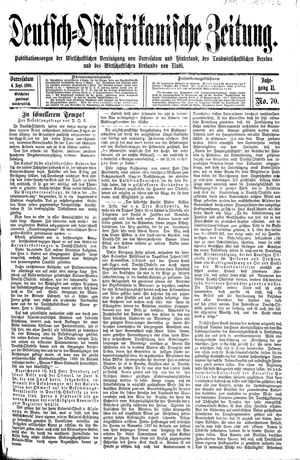 Deutsch-Ostafrikanische Zeitung vom 04.09.1909