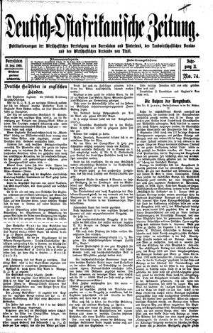 Deutsch-Ostafrikanische Zeitung vom 18.09.1909