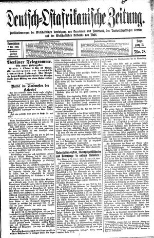 Deutsch-Ostafrikanische Zeitung vom 02.10.1909