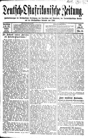 Deutsch-Ostafrikanische Zeitung vom 13.10.1909