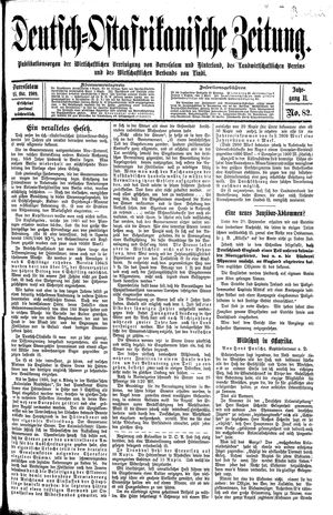 Deutsch-Ostafrikanische Zeitung vom 16.10.1909