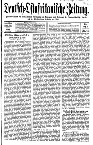 Deutsch-Ostafrikanische Zeitung vom 30.10.1909